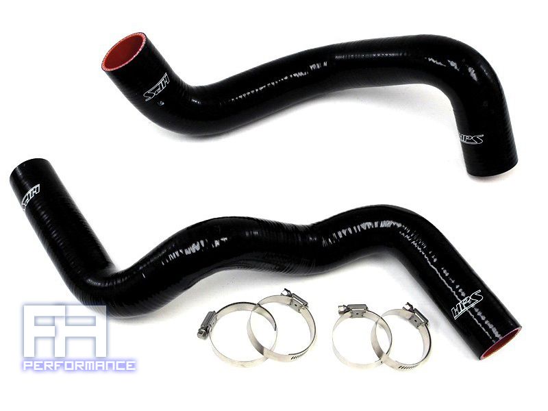 HPS Reinforced Silicone Radiator Hose Kit Clamps for Viper 8.0L V10 97-02 Black