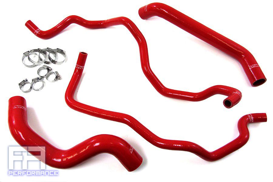 HPS Silicone Radiator Heater Hose Kit for Wrangler JK Unlimited 3.8L 07-11 Red