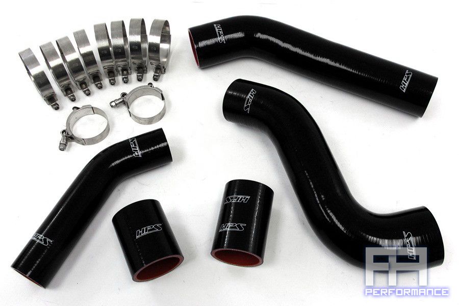 HPS Silicone Intercooler Hose Kit - Lancer EVO X 10 CZ4A 2.0L 4B11T 07-14 Black
