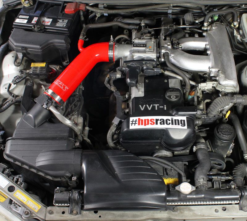 HPS Silicone Post MAF Air Intake Hose For Lexus 01-05 IS300 I6 3.0L 3.0 - Red