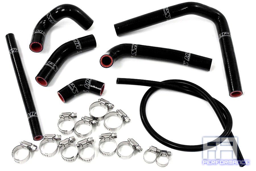 HPS Silicone Radiator Hose Kit w/ Clamps for CR250R 02-11 Dirt Bike Black