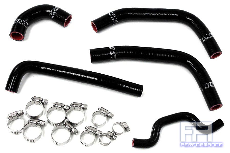 HPS Reinforced Silicone Radiator Hose Kit - KX250F Racing Dirt Bike 09-10 Black