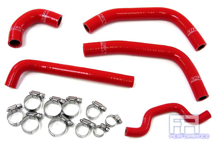 HPS Reinforced Silicone Radiator Hose Kit - KX250F Racing Dirt Bike 09-10 Red