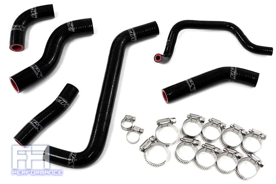 HPS Reinforced Silicone Radiator Hose Kit - KX450F Racing Dirt Bike 10-11 Black