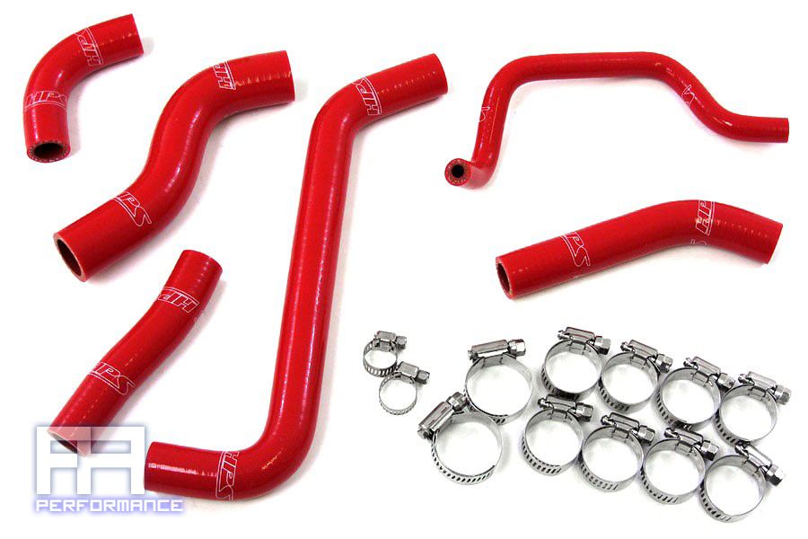 HPS Reinforced Silicone Radiator Hose Kit - KX450F Racing Dirt Bike 10-11 Red