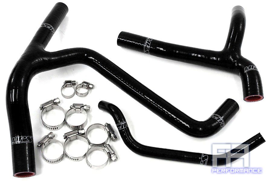 HPS Reinforced Silicone Radiator Hose Kit - KX450F Racing Dirt Bike 2009 Black