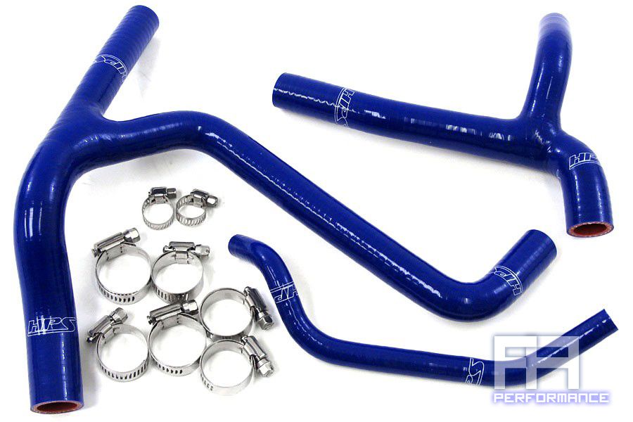 HPS Reinforced Silicone Radiator Hose Kit - KX450F Racing Dirt Bike 2009 Blue