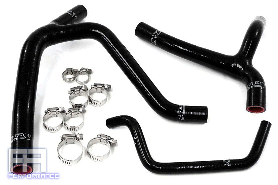 HPS Reinforced Silicone Radiator Hose Kit - KX450F Racing Dirt Bike 06-08 Black