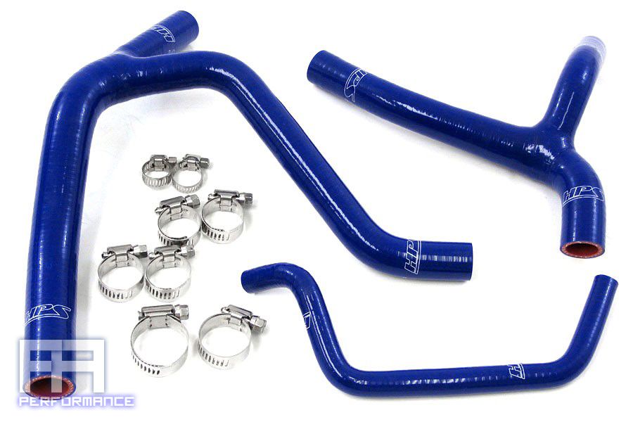 HPS Reinforced Silicone Radiator Hose Kit - KX450F Racing Dirt Bike 06-08 Blue