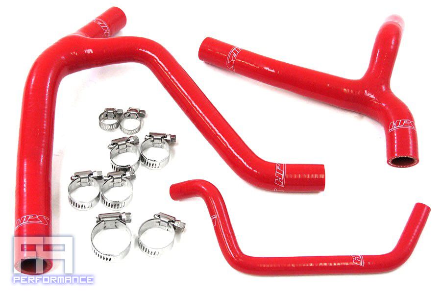 HPS Reinforced Silicone Radiator Hose Kit - KX450F Racing Dirt Bike 06-08 Red