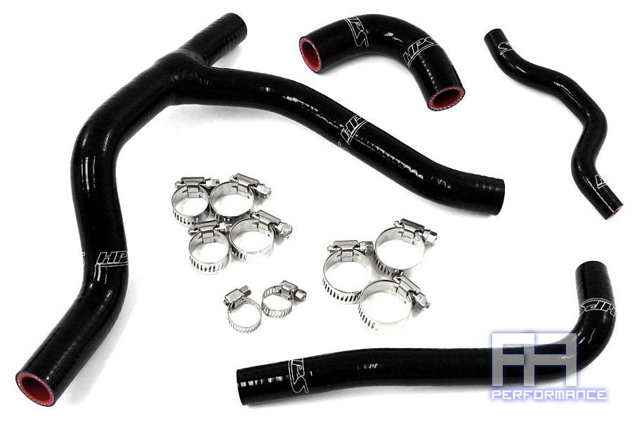 HPS Reinforced Silicone Radiator Hose Kit - KX250F Racing Dirt Bike 06-08 Black