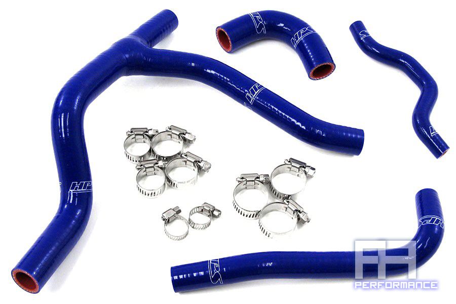 HPS Reinforced Silicone Radiator Hose Kit - KX250F Racing Dirt Bike 06-08 Blue