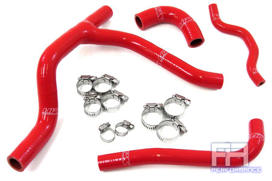 HPS Reinforced Silicone Radiator Hose Kit - KX250F Racing Dirt Bike 06-08 Red