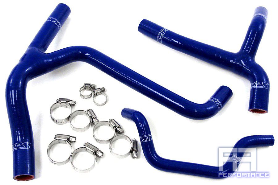 HPS Reinforced Silicone Radiator Hose Kit - KX450F Racing Dirt Bike 10-12 Blue