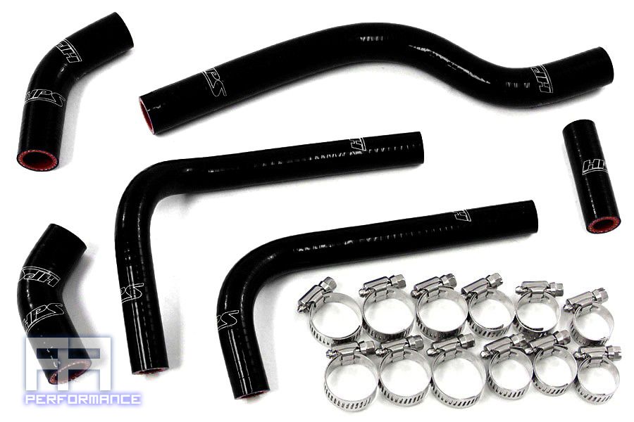 HPS Reinforced Silicone Radiator Hose Kit - RMZ250 Racing Dirt Bike 04-06 Black