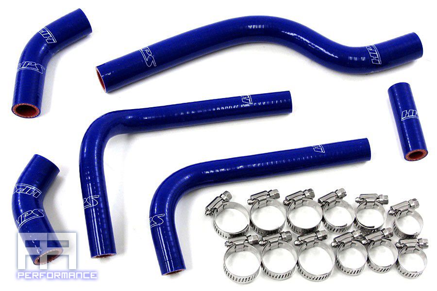 HPS Reinforced Silicone Radiator Hose Kit - RMZ250 Racing Dirt Bike 04-06 Blue