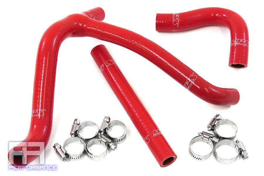 HPS Reinforced Silicone Radiator Hose Kit - RMZ450 Racing Dirt Bike 06-07 Red