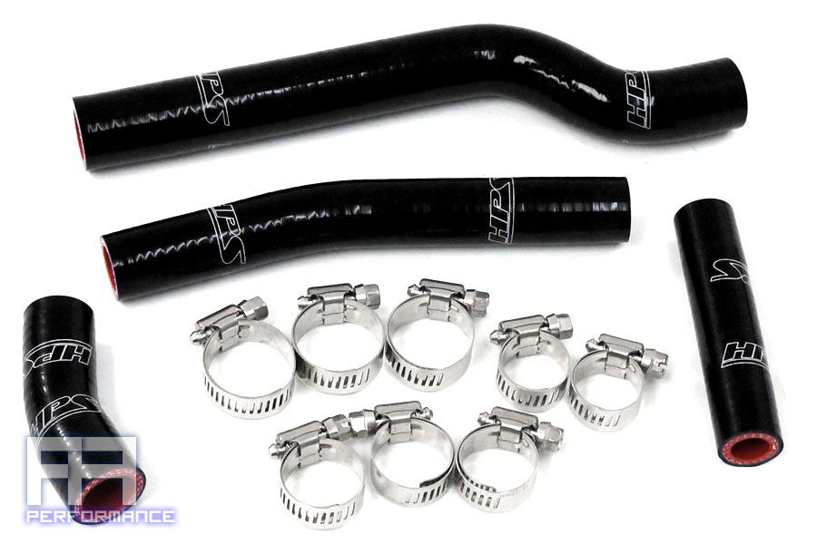 HPS Reinforced Silicone Radiator Hose Kit - YZ450F Racing Dirt Bike 03-05 Black