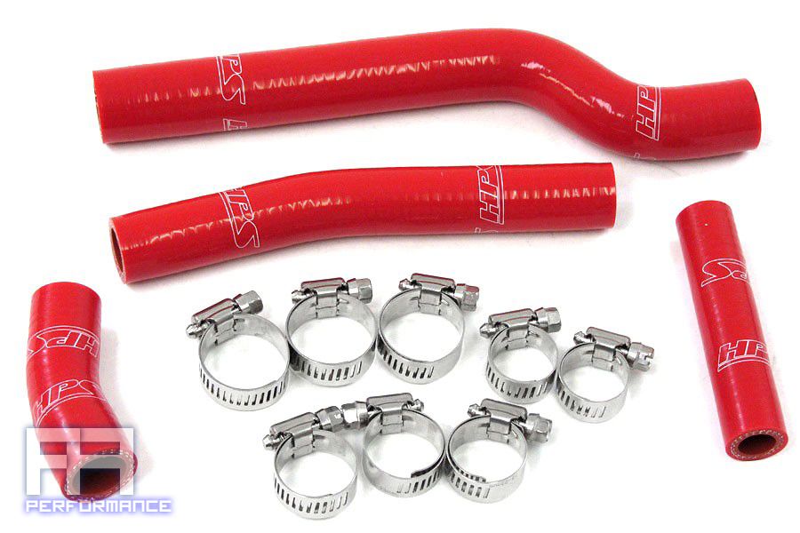 HPS Reinforced Silicone Radiator Hose Kit - YZ450F Racing Dirt Bike 03-05 Red