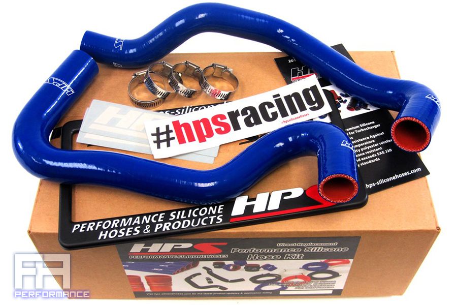 HPS Reinforced Silicone Radiator Hose Kit w/ Clamps for Fiesta 1.6L 11-13 Blue