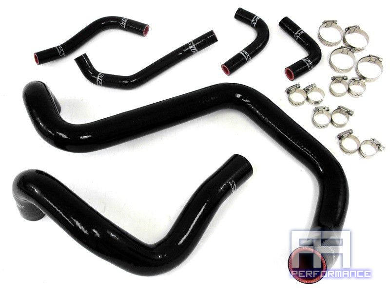 HPS Silicone Radiator+Heater Hose Kit for Jeep Wrangler JK 12-14 3.6L LHD Black