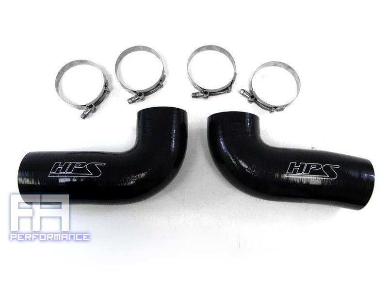 HPS Silicone Post MAF Dual Air Intake Tube for E39 M5 98-03 5.0L S62B50 V8 Black