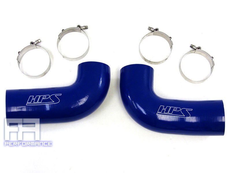 HPS Silicone Post MAF Dual Air Intake Tube for E39 M5 98-03 5.0L S62B50 V8 Blue