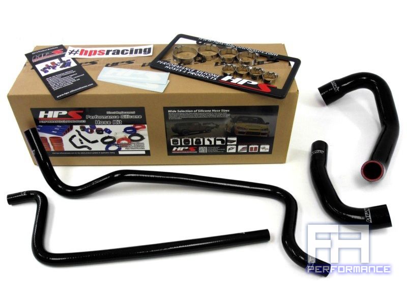 HPS Silicone Radiator+Heater Hose Kit for 02-06 Jeep Wrangler TJ 4.0 LHD - Black