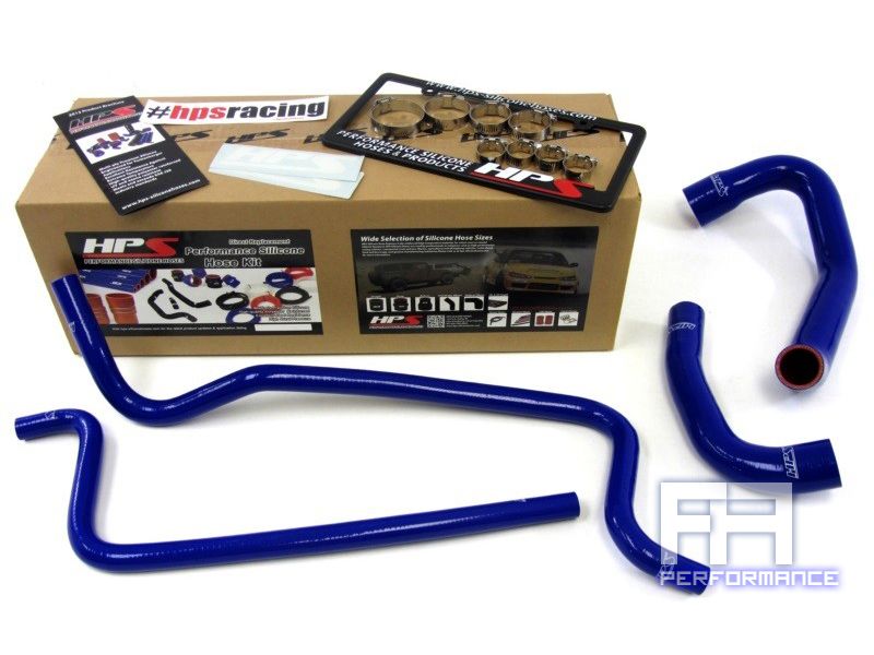 HPS Silicone Radiator+Heater Hose Kit for 02-06 Jeep Wrangler TJ 4.0L LHD - Blue