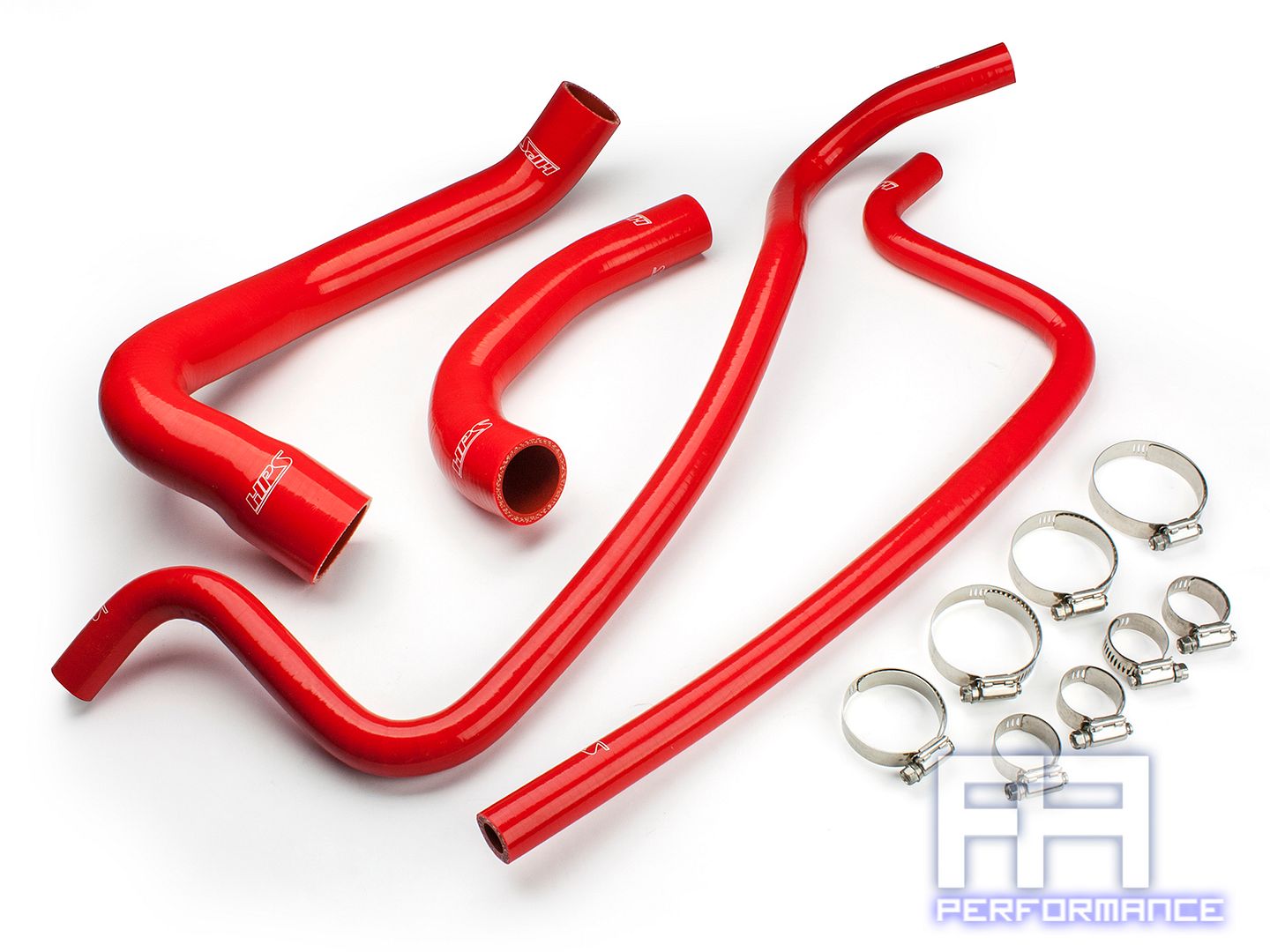 HPS Silicone Radiator+Heater Hose Kit for 02-06 Jeep Wrangler TJ 4.0L LHD - Red