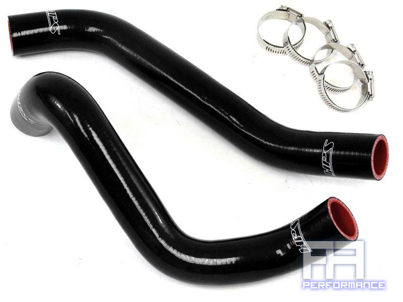 HPS Silicone Radiator Hose Kit w/ Clamps for Chevy Camaro 3.6L V6 10-14 Black