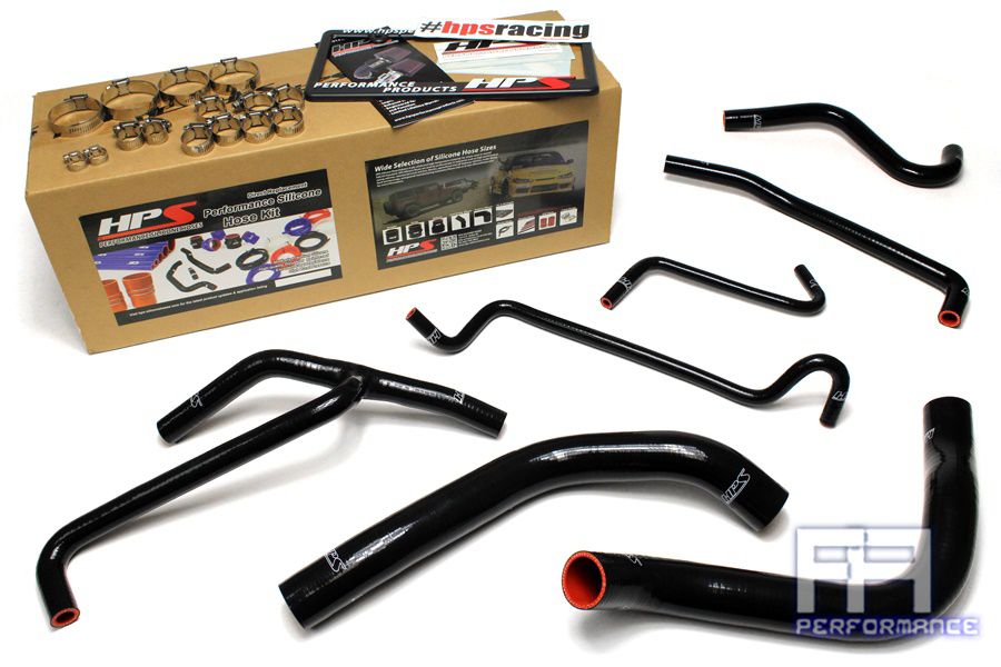HPS Silicone Radiator + Heater Hose Kit For Ford 11-14 Mustang 3.7L 3.7 V6 Black