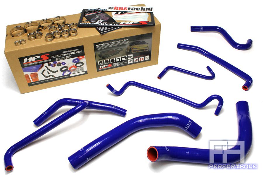 HPS Silicone Radiator + Heater Hose Kit For Ford 11-14 Mustang 3.7L 3.7 V6 Blue