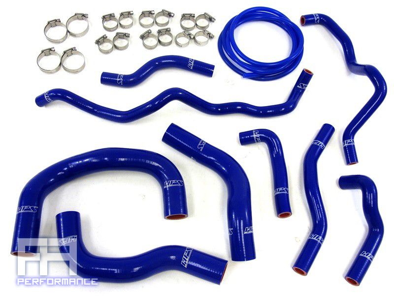 HPS Silicone Radiator Heater Hose Kit Coolant for iQ 1.3L 1NR-FE l4 08-14 Blue