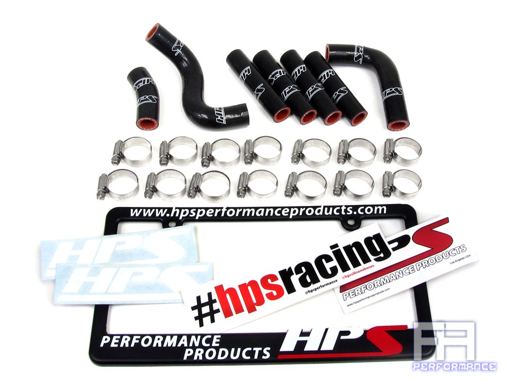 HPS Silicone Pesky Heater Hose Kit For 96-97 LX450 92-98 Land Cruiser 4.5L Black
