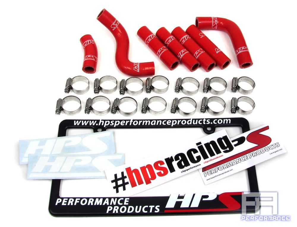 HPS Silicone Pesky Heater Hose For 96-97 LX450 92-98 Land Cruiser 4.5L FJ80 Red