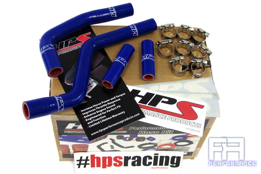 HPS Reinforced Silicone Radiator Coolant Hose Kit For 02-12 Yamaha YZ125 - Blue