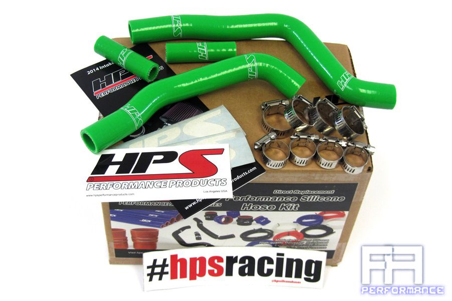 HPS Reinforced Silicone Radiator Coolant Hose Kit For 05-11 Kawasaki KX125 Green