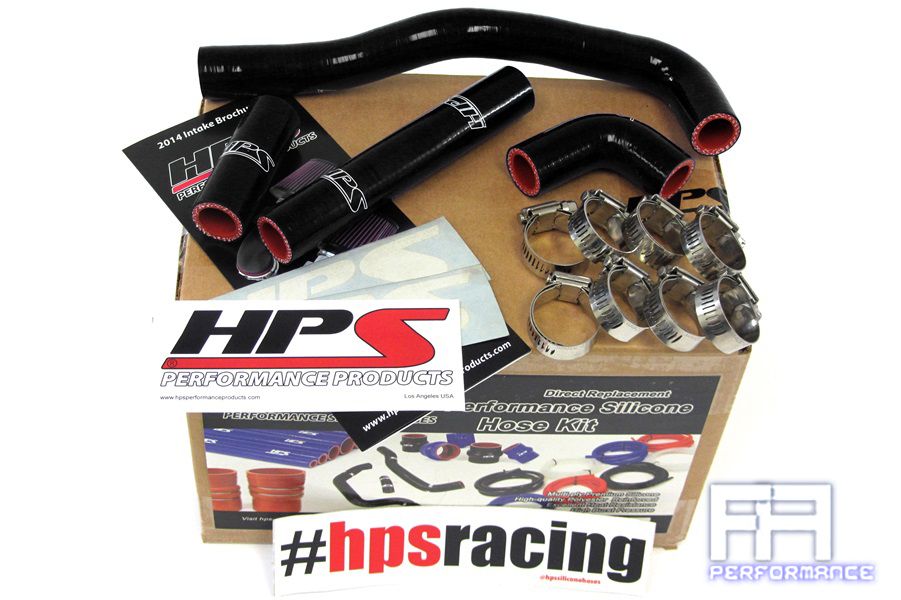 HPS Reinforced Silicone Radiator Coolant Hose Kit For 88-04 Kawasaki KX500 Black