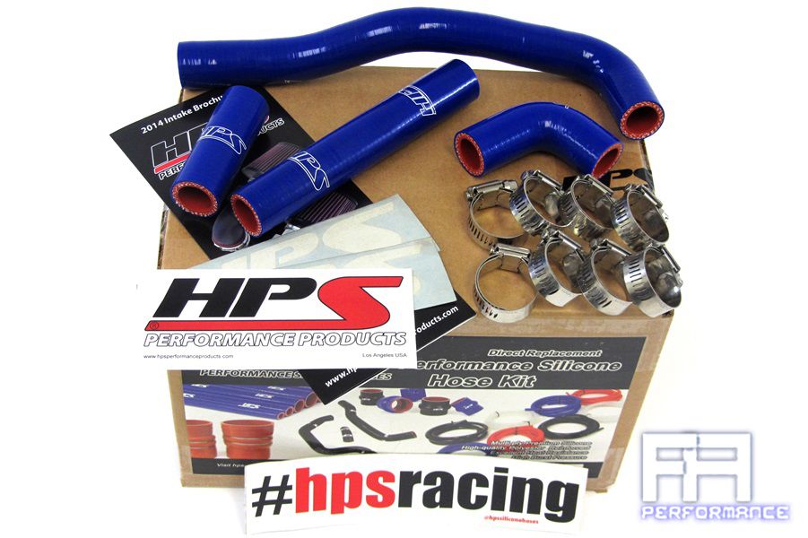 HPS Reinforced Silicone Radiator Coolant Hose Kit For 88-04 Kawasaki KX500 Blue