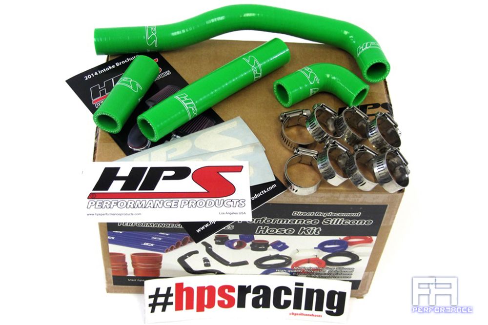 HPS Reinforced Silicone Radiator Coolant Hose Kit For Kawasaki 88-04 KX500 Green