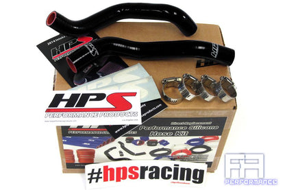 HPS Reinforced Silicone Radiator Coolant Hose For 08-10 Kawasaki KFX450R Black