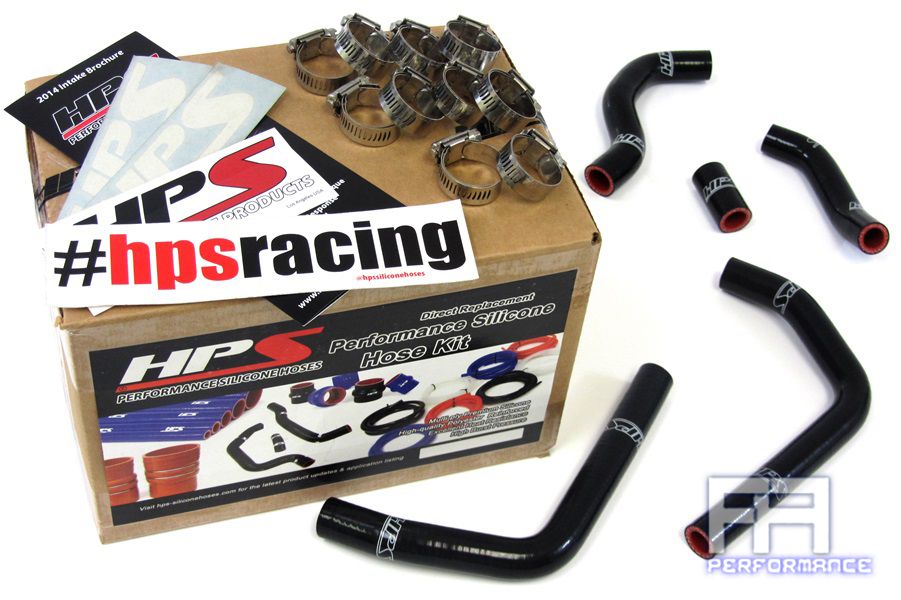 HPS Reinforced Silicone Radiator Coolant Hose Kit For Honda 05-12 CR125R Black