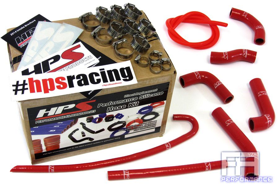 HPS Reinforced Silicone Radiator Coolant Hose Kit For Honda 00-10 XR650R Red