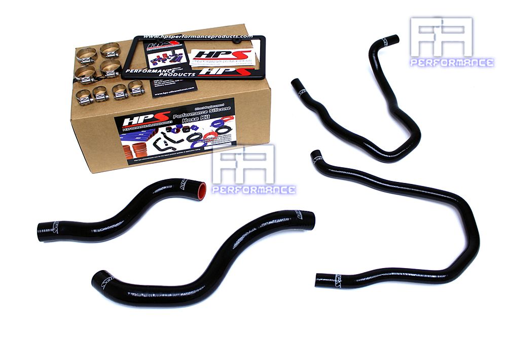 HPS Silicone Radiator+Heater Hose Kit For Honda 13-15 Accord 2.4L 4Cyl LHD Black