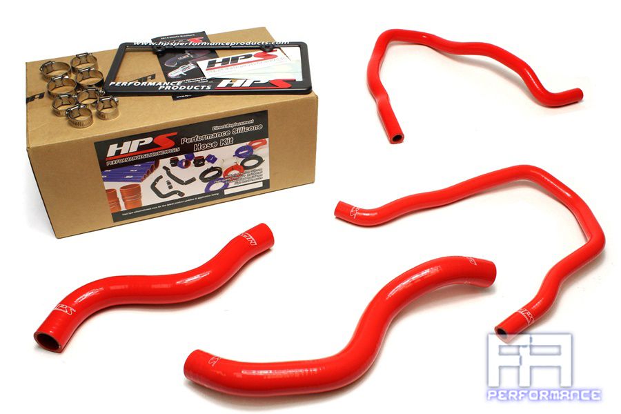 HPS Silicone Radiator+Heater Hose Kit For Honda 13-15 Accord 2.4L 4Cyl LHD Red
