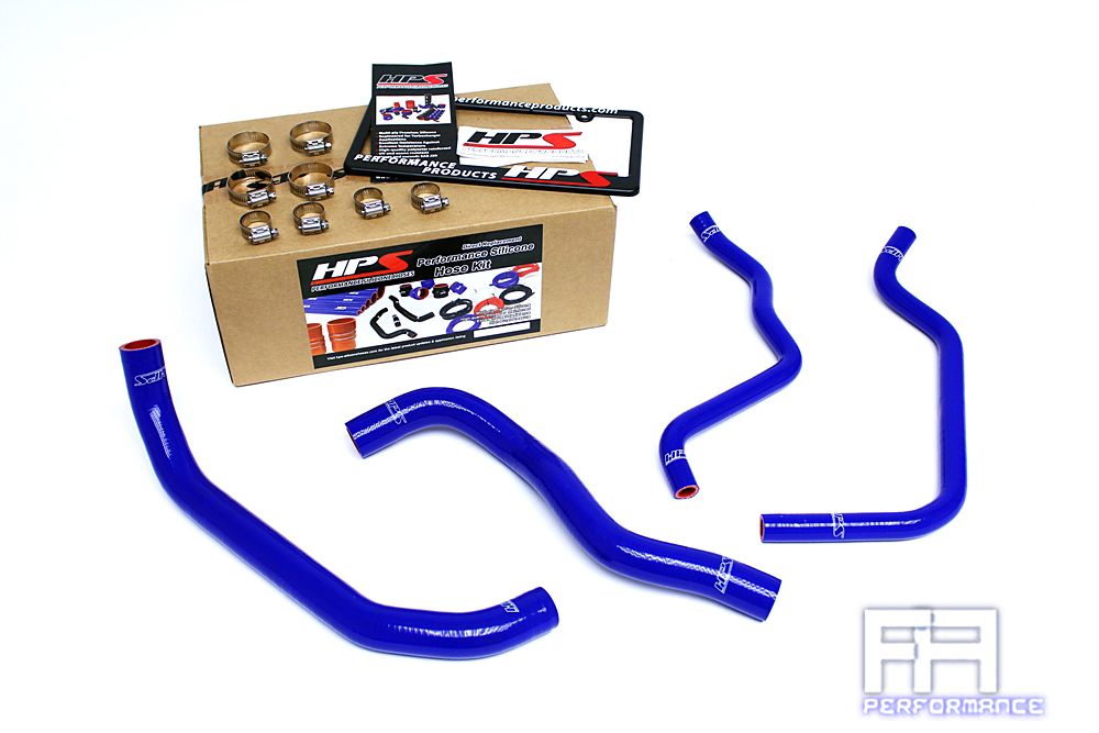 HPS Silicone Radiator+Heater Hose For 08-12 Accord 09-14 TSX 2.4L 4cyl LHD Blue