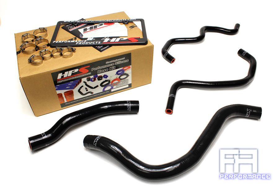 HPS Silicone Radiator+heater Hose For 08-12 Accord 10-14 TSX 3.5L 3.5 LHD Black