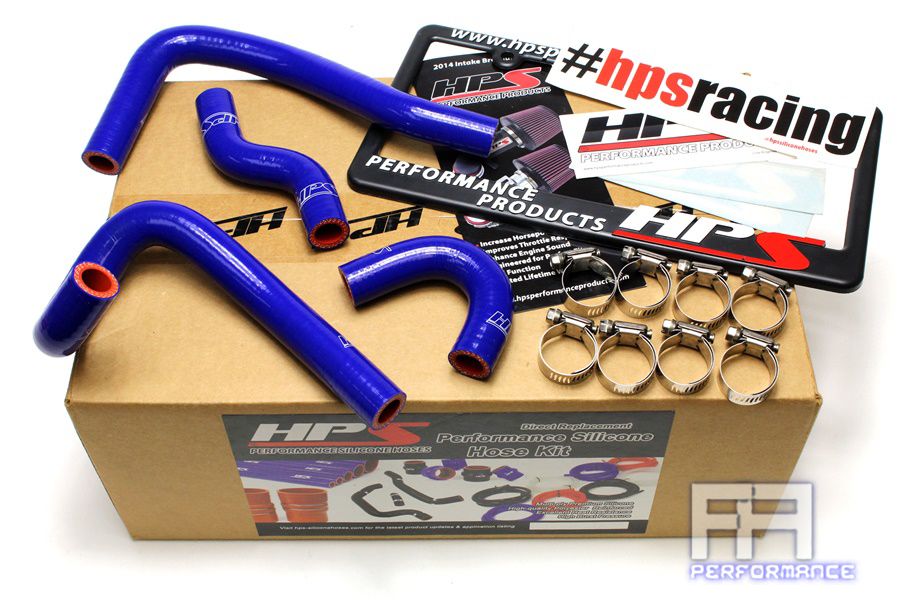 HPS Reinforced Silicone Heater Hose Kit For Mazda 93-95 RX7 RX-7 FD3S Blue