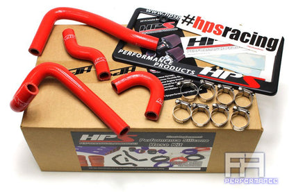 HPS Reinforced Silicone Heater Hose Kit For Mazda 93-95 RX7 RX-7 FD3S Turbo Red